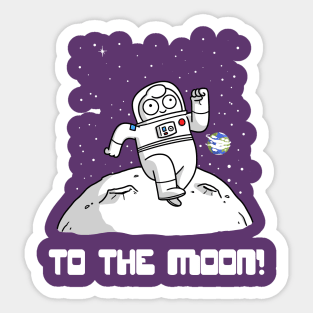 To The Moon Sticker